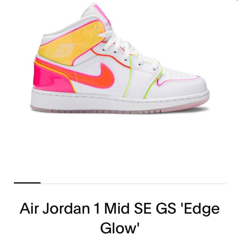 Jordan 1 Mid Edge Glow GS